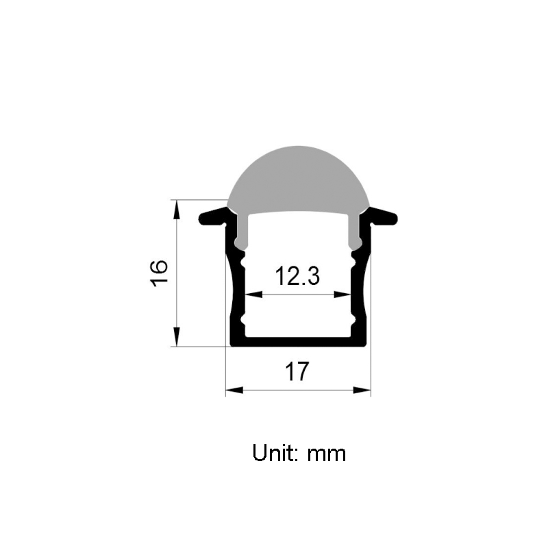 60° Lens Recessed LED Channel For 12mm White LED Strip Lighting 60° Lens Recessed LED Channel For 12mm White LED Strip Lighting